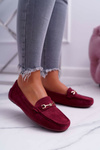 Жіночі замшеві комфортні мокасини Maroon Anzio