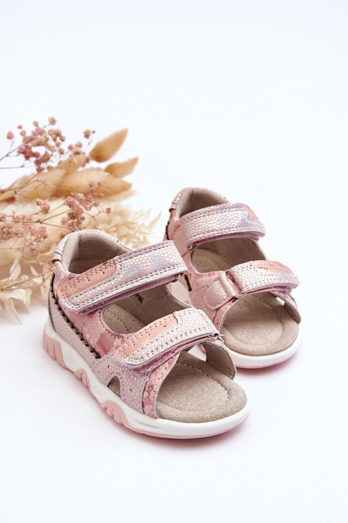 Дитячі зручні босоніжки на липучці Рожева Аляска
