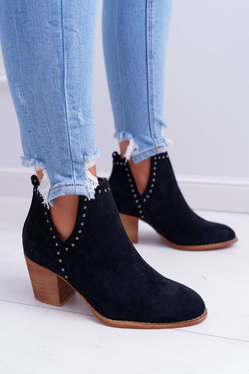 Жіночі чоботи на шпильці з вирізами Black ManiMani