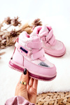Утеплені зимові чоботи на блискавці, рожеві Hesiera
