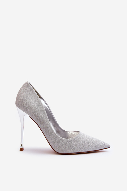 Високі підбори зі срібної парчі Tiberona