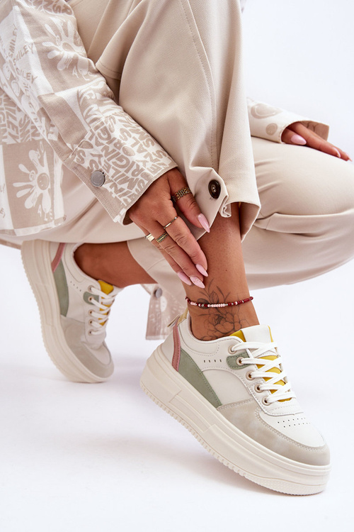 Жіноче спортивне взуття на масивній платформі різнокольоровий Gemma