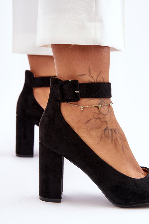 Замшеві елегантні туфлі Чорні Gloria