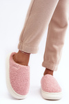 Тапочки з пухнастою підкладкою на товстій підошві Рожева велика зірка MM274131