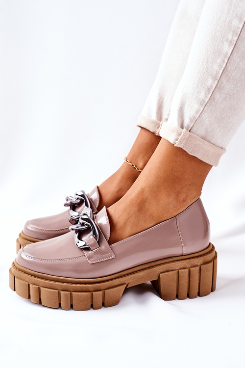 Жіночі броги Лофери шкіряні Cappuccino Laura Messi 2339