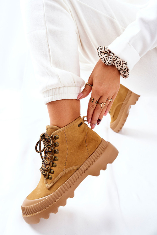 Шкіряні черевики Trapper Big Star II274366 Camel