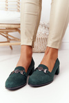 Замшеві туфлі на високих підборах Sergio Leone PB148 Зелений