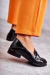 Модні шкіряні лофери Black Trine