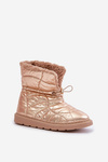 Жіночі зимові черевики на шнурку, утеплені хутром на овчині, рожеве золото Vamidra