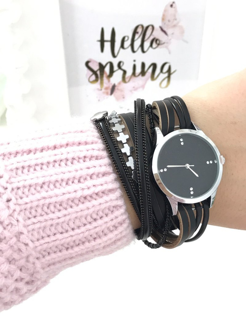 Жіночий годинник Michael John Nadine Black