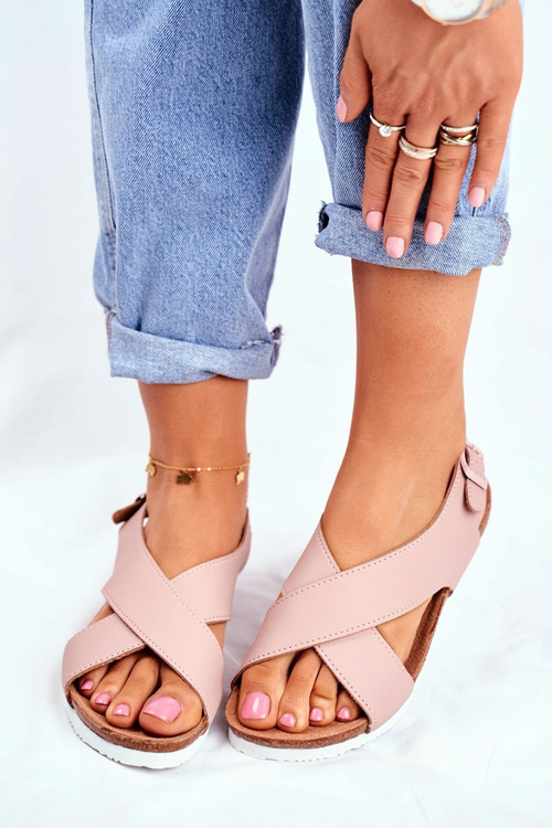 Жіночі босоніжки Big Star Flat Powder Pink FF274624