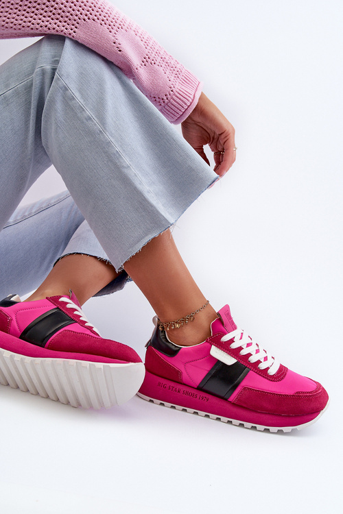 Жіночі кросівки на платформі Big Star NN274500 Memory Foam System Fuchsia