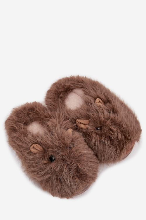 Жіночі хутряні шапки з шкіри крокодила коричневі Pravelle