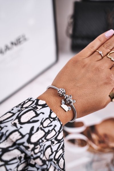 Жіночий браслет Charms Hearts Silver Miki