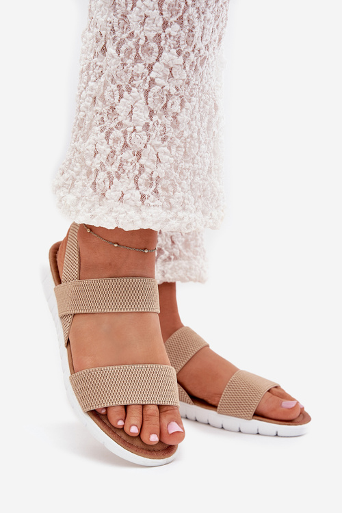 Класичні Жіночі Сандалі На Блискавці Бежеві Felira