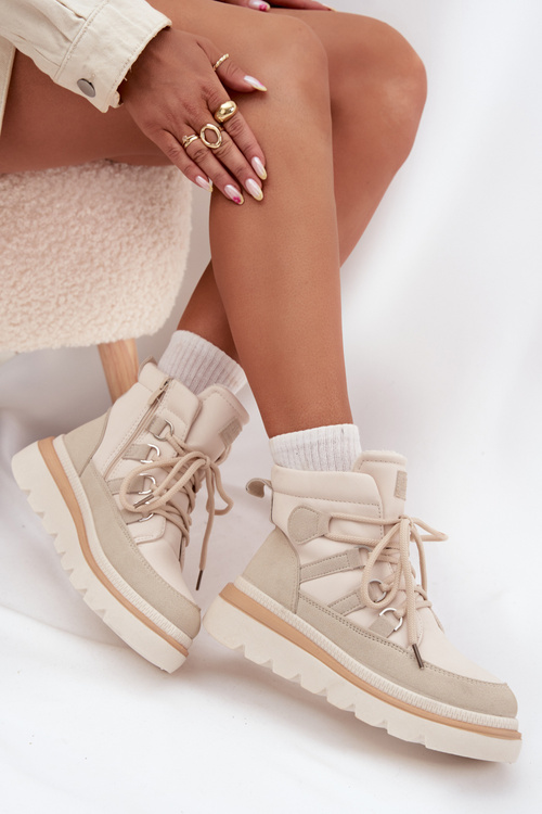 Жіночі Чоботи На Платформі Світло Бежеві Liorae