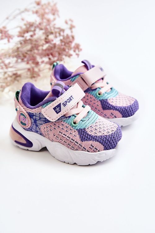 Дитяче спортивне взуття на липучці рожево-фіолетовий Lillo