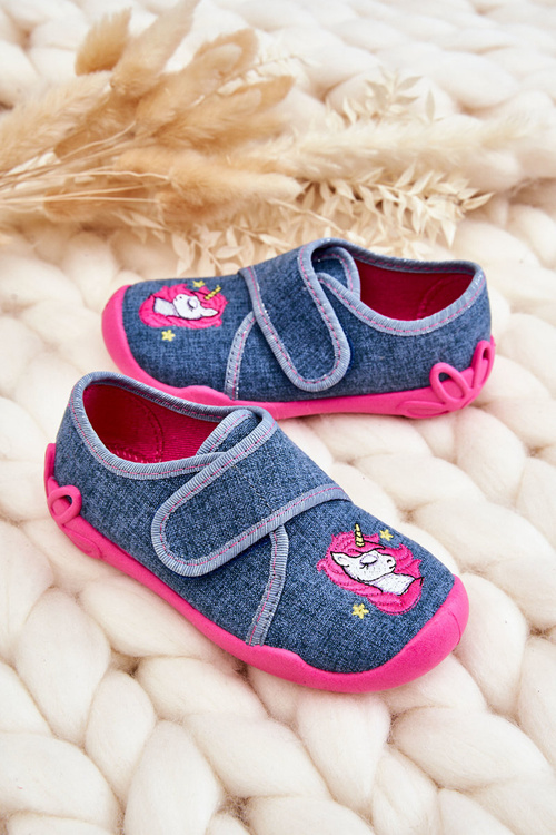 Дитячі тапочки Befado Єдиноріг 122Х016 Синьо-рожевий