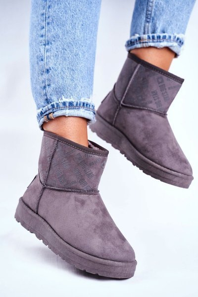 Жіночі теплі зимові черевики Suede Big Star Grey GG274558