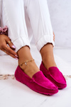 Жіночі замшеві лофери Big Star JJ274656 Фуксія