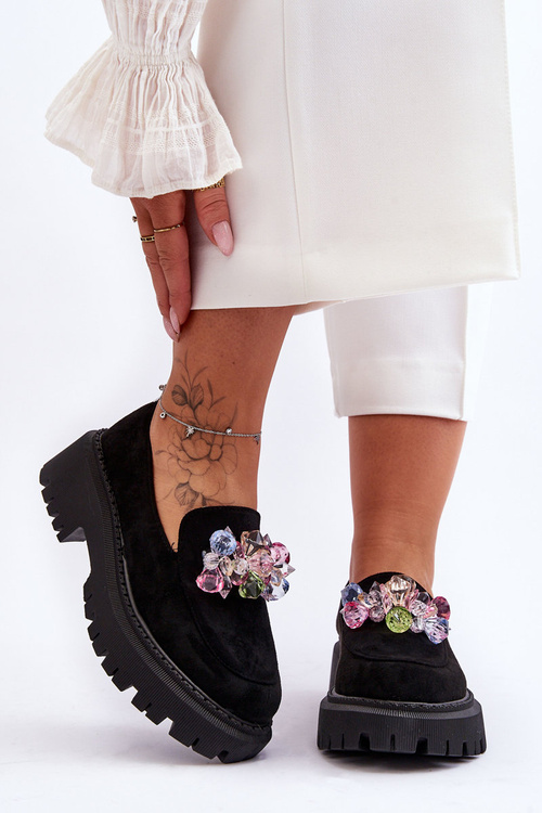 Жіночі лофери Crystal Black Avril