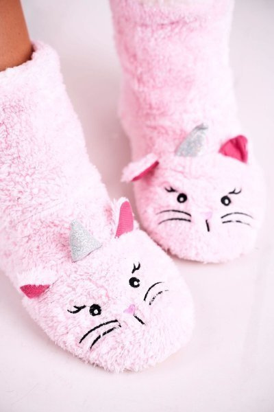 Жіночі утеплені домашні тапочки Pink Nyan Cat