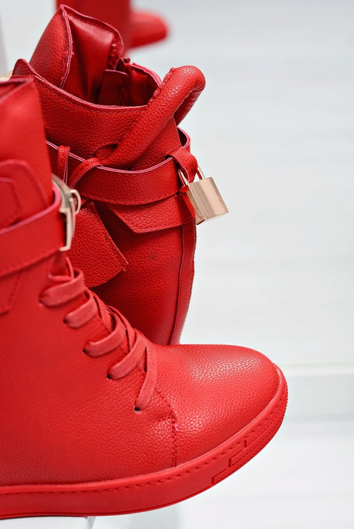 Червоні жіночі кросівки Anchor Hudgens із золотим замком