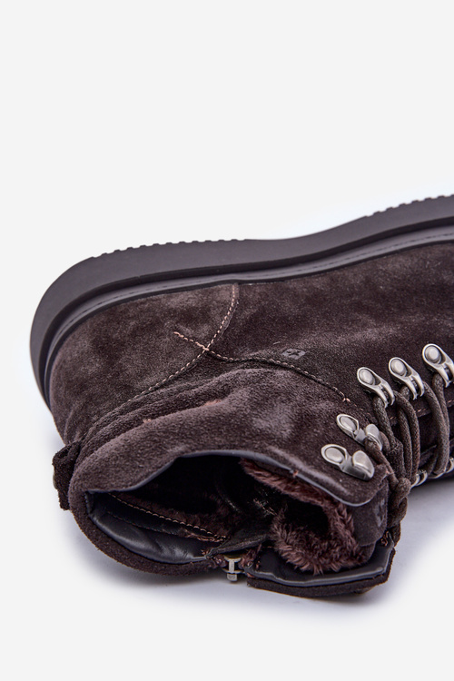 Чоловічі замшеві утеплені чоботи Big Star OO174189 Коричневі
