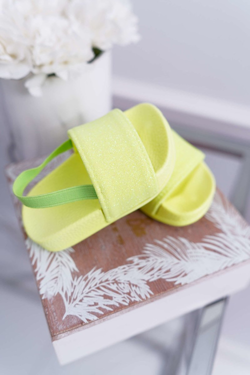Дитячі шльопанці для дівчинки Brocade Lime Rimia