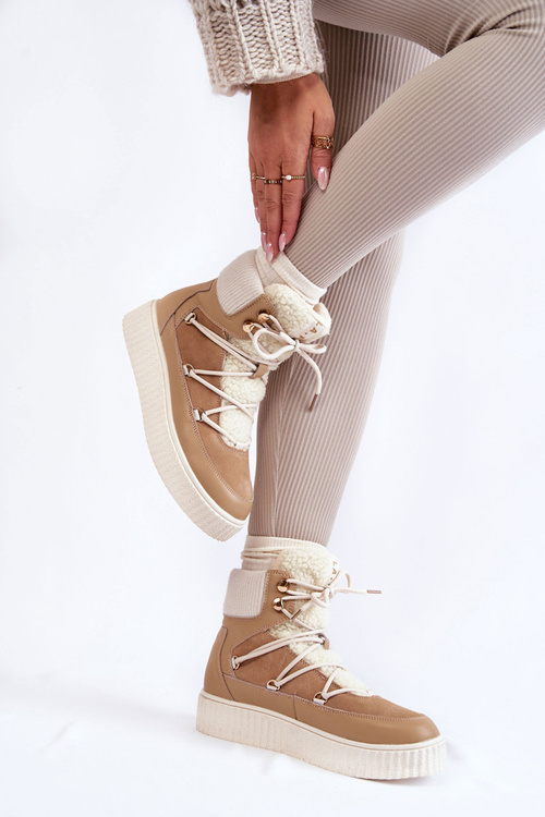 Жіночі зимові черевики La.Fi 280072TA-QN Бежеві