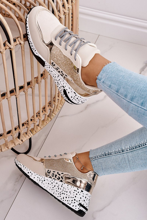 Жіночі кросівки на танкетці Gold Avery