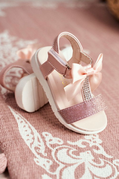 Дитячі босоніжки на липучці для дівчинки Champagne Bella