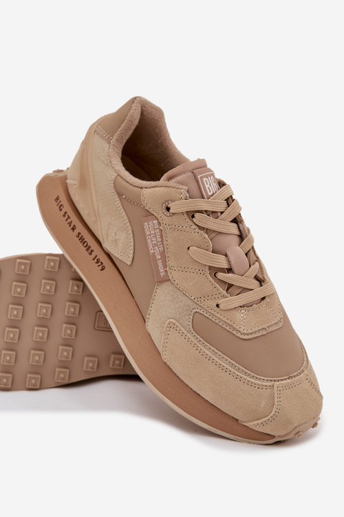 Шкіряні Кросівки Чоловічі Big Star OO174298 Hi-Poly System Бежеві