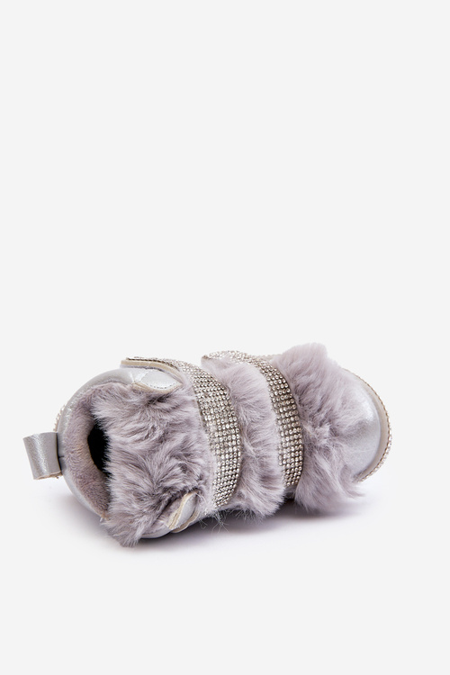 Шкіряні дитячі утеплені зимові черевики Silver Leela