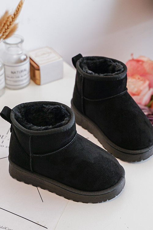 Дитячі снігові черевики утеплені чорного кольору Nallita