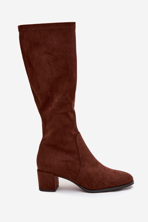 Класичні еко замшеві чоботи Sergio Leone KZ205 Темно-коричневі