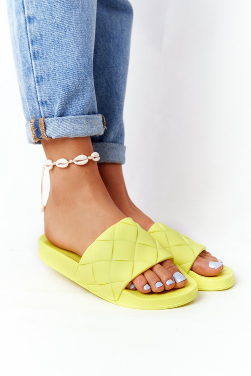 Жіночі гумові тапочки Neon Yellow Let's Swim