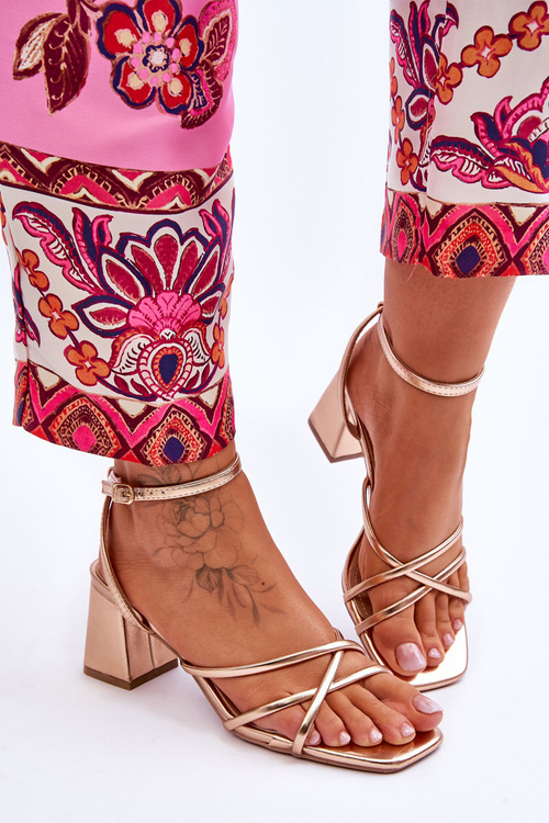 Модні босоніжки на високих підборах Rose Gold Felisa