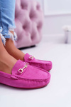 Жіночі мокасини з легкої еко-замші кольору фуксії Think