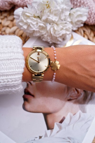 Жіночий браслет-ланцюжок Золотий рожевий конюшина Chaser Beads