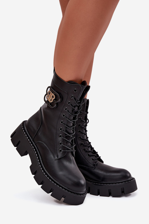 Теплі жіночі workery з оздобленням Чорна Melisse