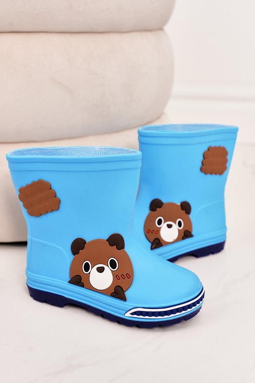 Дитячі дощовики з ведмедиком світло-блакитні