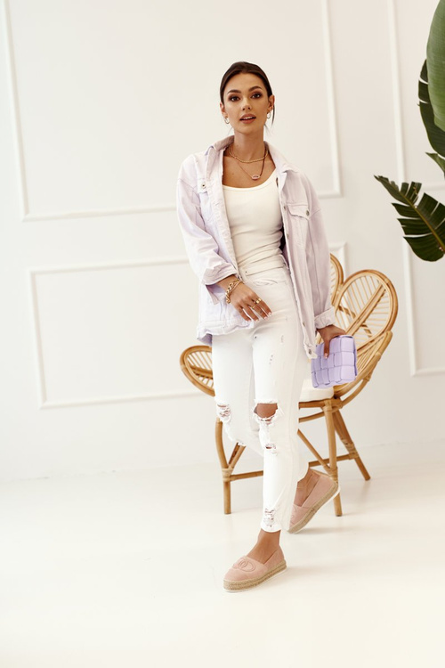 Жіночі еспадрільї на солом'яній платформі, рожеві Febi