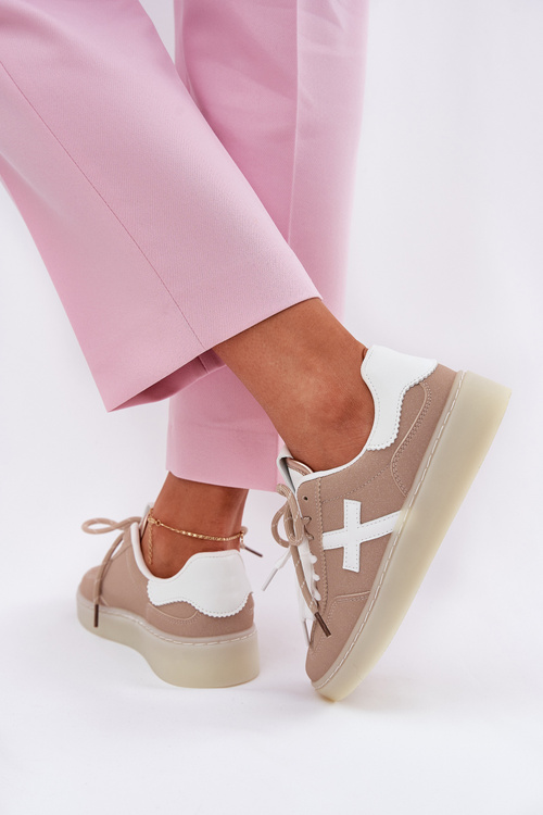 Низьке Жіноче Спортивне Взуття Бежеве Зелевас