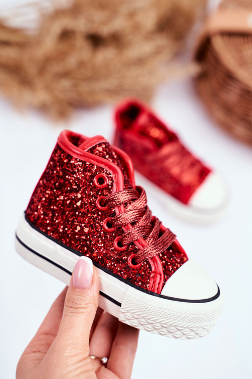 Дитячі кросівки з блискітками Red Ally
