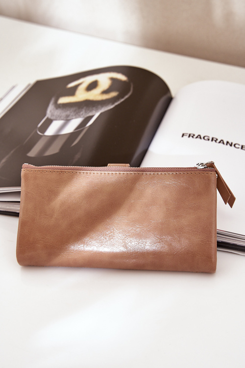 Гаманець Жіночий З Еко Шкіри Темно-бежевий Irinda