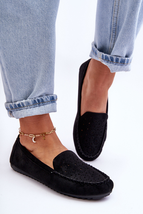 Жіночі замшеві лофери Black Molly