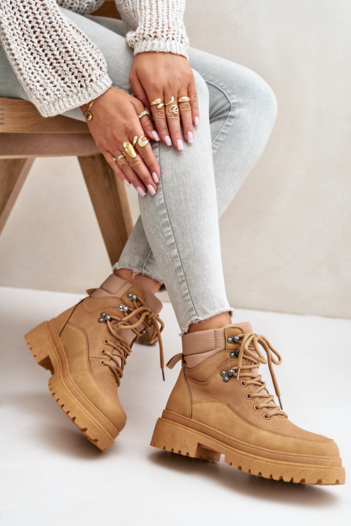 Жіночі ботильйони на шнурівці Camel Rabaria