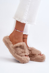 Жіночі хутряні тапочки бежеві Stepia
