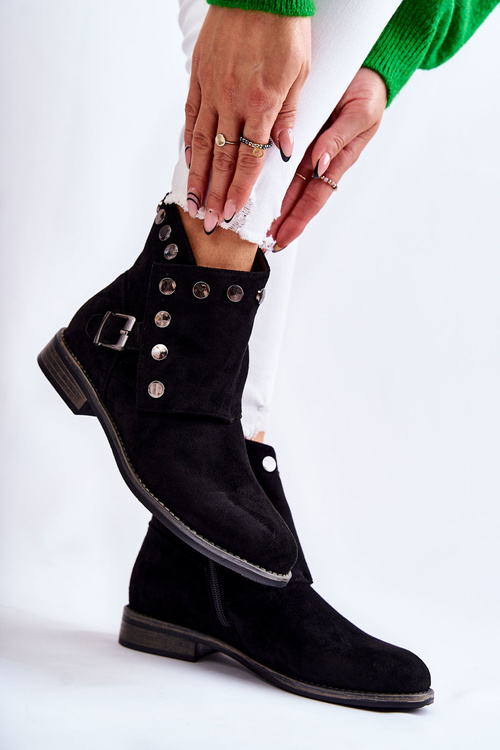 Жіночі замшеві черевики S. Barski Black Merk